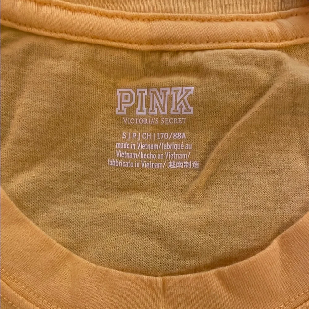 Victoria's Secret Pink Yellow Long Sleeve Shirt - Picture 2 of 7